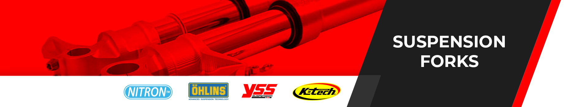 Complete Forks by Ohlins, YSS, Nitron, KYB & K-Tech