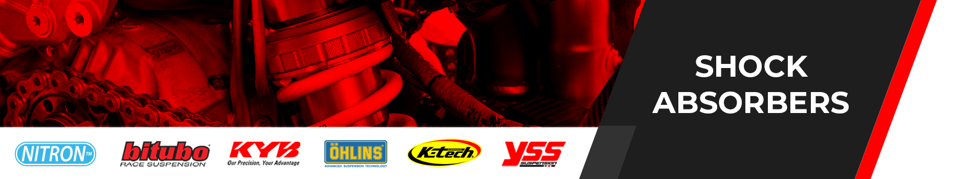 Motorcycle Shock Absorbers by K-Tech, Nitron, YSS and Ohlins