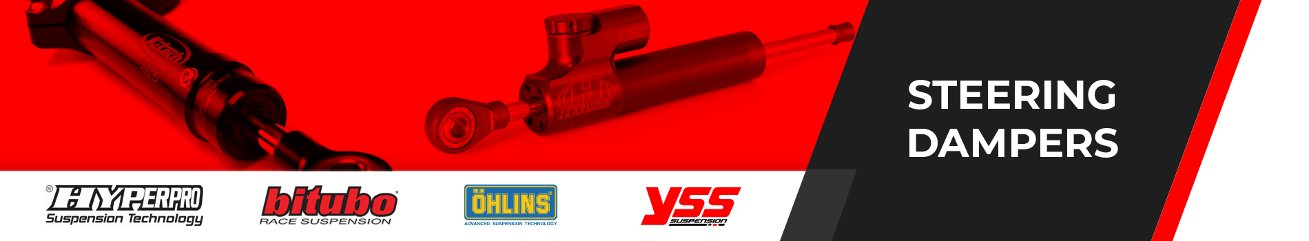 Motorcycle Steering Dampers by Hyperpro, YSS & Ohlins